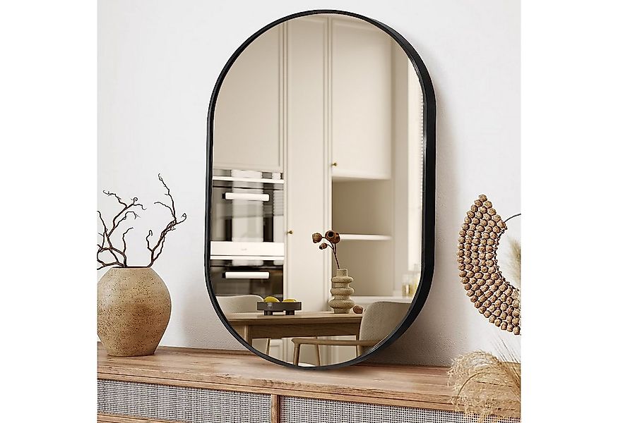 CASSILANDO Badspiegel Ovaler Wandspiegel, Badezimmerspiegel, 75 * 50cm Alum günstig online kaufen
