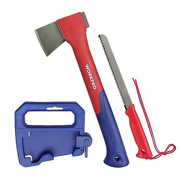 WorkPro Axt Multifunktionales Outdoor-Axt-Säge-Set, mit Aufbewahrungshülle günstig online kaufen