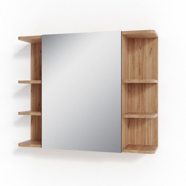 Vicco Badezimmerspiegelschrank Fynn, Goldkraft Eiche/Anthrazit, 79.6 günstig online kaufen