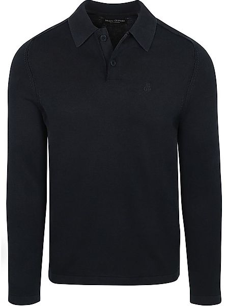 Marc O'Polo Longsleeve Polo Navy - Größe XL günstig online kaufen