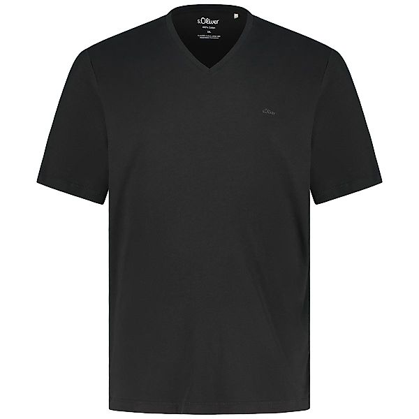 s.Oliver T-Shirt aus Baumwolle Farbe schwarz Größe: 4XL günstig online kaufen