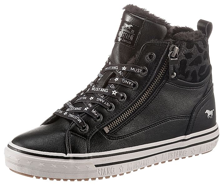Mustang Shoes Sneaker mit bedrucktem Fellimitat-Kragen günstig online kaufen