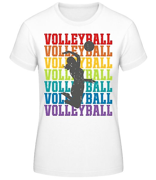 Volleyball Retro Woman · Frauen Basic T-Shirt günstig online kaufen
