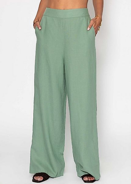 SASSYCLASSY Stoffhose Leinenhose Damen mit geradem Bein Highwaist Hose aus günstig online kaufen