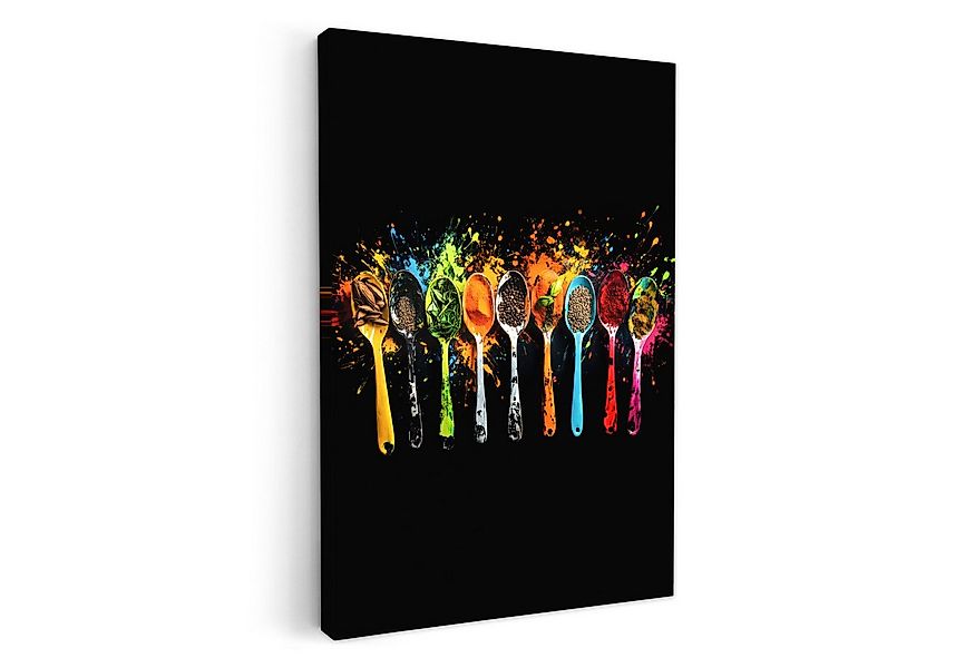 OneMillionCanvasses® Leinwandbild Löffel - Gewürze - Modern - Graffiti - Fa günstig online kaufen