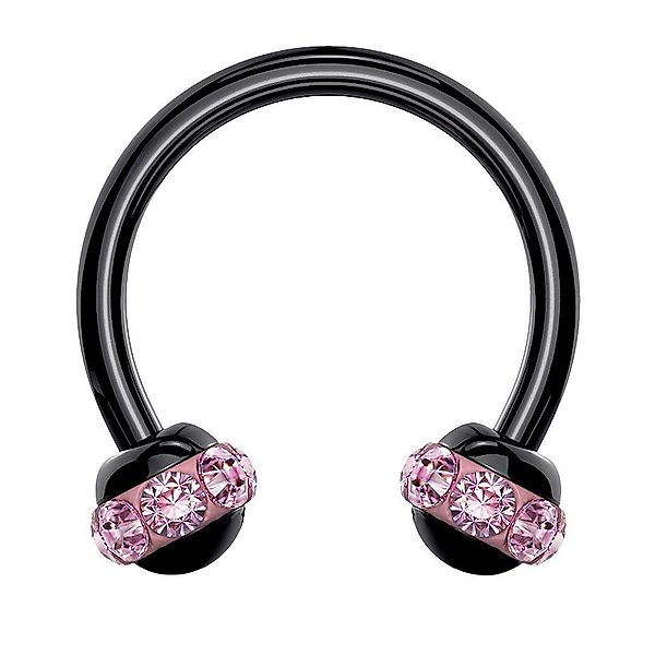 Taffstyle Piercing-Set Lippen Nase Schwarz Hufeisen günstig online kaufen