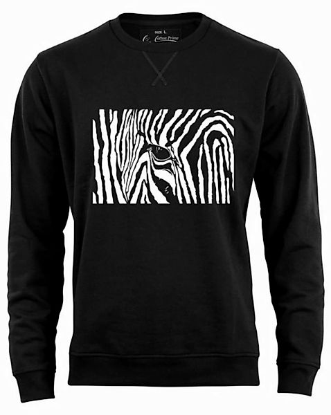 Cotton Prime® Hoodie Black & White Zebra Eye mit weichem Innenfleece günstig online kaufen