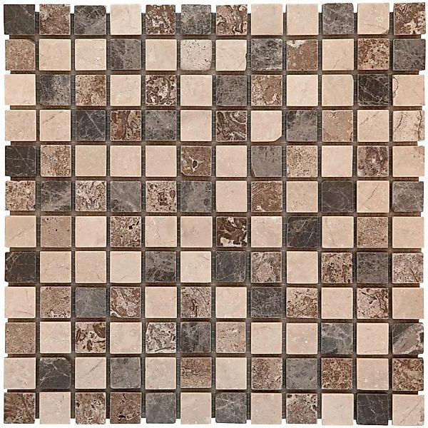 Mosaikmatte Naturstein Kronos Multicolor 30 cm x 30 cm günstig online kaufen