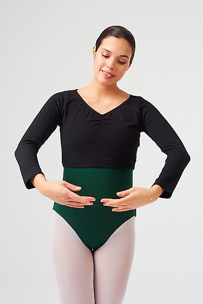 tanzmuster Crop-Top Langarm Ballett Top Mirelle Kurzes, gerafftes Tanz Ober günstig online kaufen