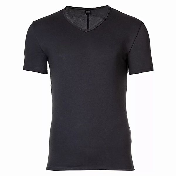 REPLAY Herren T-Shirt - 1/2-Arm, V-Neck, Baumwolle, Jersey, offene Kanten günstig online kaufen