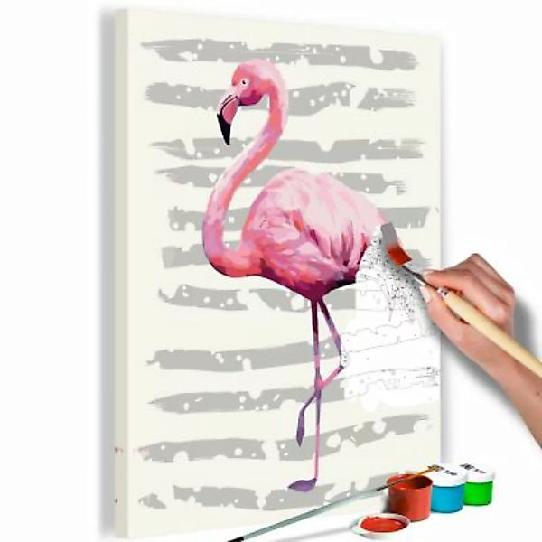 artgeist Malen nach Zahlen Schöner Flamingo mehrfarbig Gr. 40 x 60 günstig online kaufen