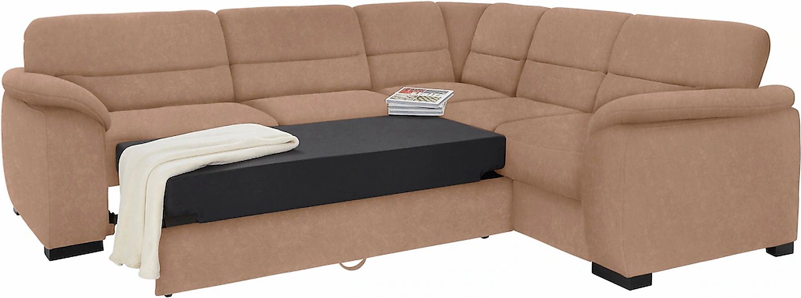 sit&more Ecksofa "Montego L-Form, B: 256cm" wahlweise mit Bettfunktion und günstig online kaufen