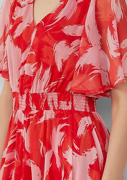 s.Oliver Maxikleid Maxikleid aus Chiffon mit gesmokter Taille Smok-Detail günstig online kaufen