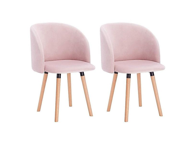 Woltu Esszimmerstuhl (2 St), mit Armlehne, aus Samt, Gestell aus Massivholz günstig online kaufen