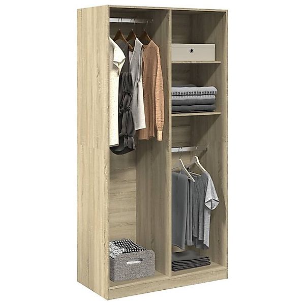 vidaXL Kleiderschrank Kleiderschrank Sonoma Eiche 100x50x200 cm Spanplatte günstig online kaufen