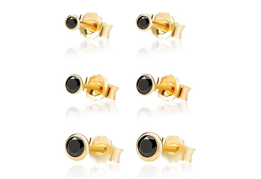 NKlaus Single-Ohrstecker Einzel 2,0mm 333 Gelb Gold 8 Kt Ohrstecker Zirkon günstig online kaufen