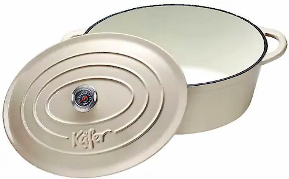 Käfer Bräter Gusseisen 1 Stk. tlg. Induktion, 6,7 Liter, oval günstig online kaufen