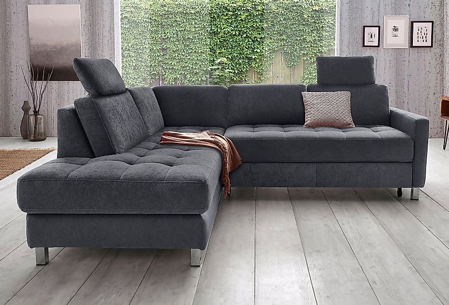 sit&more Ecksofa "Pablo L-Form" wahlweise mit Bettfunktion günstig online kaufen