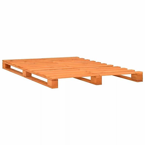 Palettenbett Braun Massivholz Kiefer 160×200 Cm günstig online kaufen