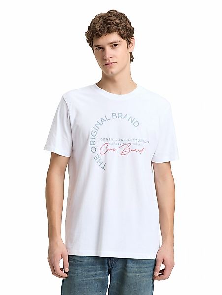 TOM TAILOR Denim Kurzarmshirt mit Logo-Print günstig online kaufen