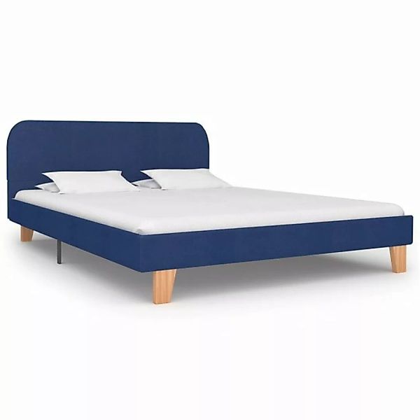 furnicato Bett Bettgestell Blau Stoff 140x200 cm günstig online kaufen