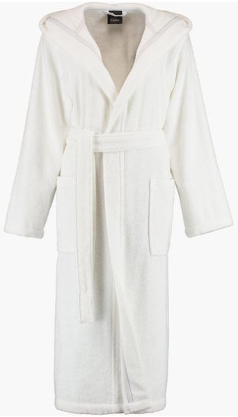Cawö Home Damen Bademantel Kapuze 827 - Farbe: weiß - 67 - XL günstig online kaufen