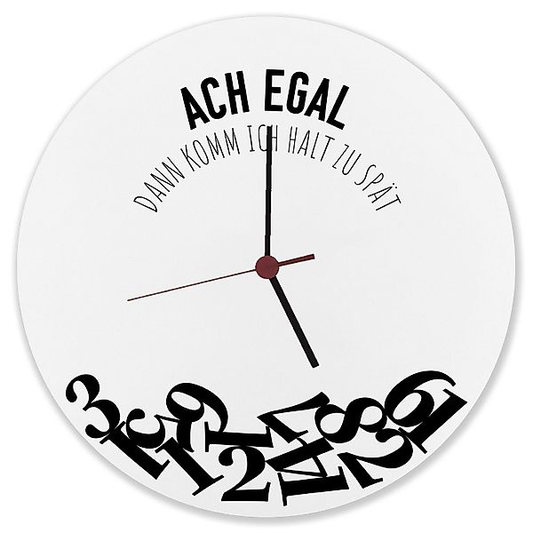 speecheese Wanduhr Ach egal dann komm günstig online kaufen
