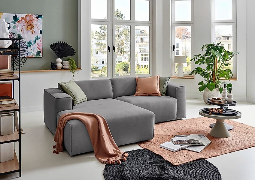 Home affaire "Noord mit Kedernaht, Breite 234 cm, L-Form" Cord, Struktur, W günstig online kaufen