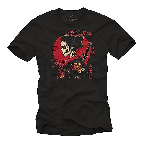 MAKAYA Kurzarmshirt Japan Anime Shirt (Schwarz, günstig online kaufen