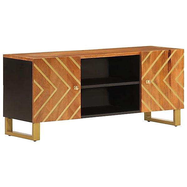 VidaXL TV-Schrank Braun und Schwarz 105x33,5x46 cm Massivholz Mango  Modell günstig online kaufen