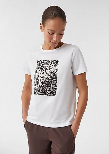comma Kurzarmshirt T-Shirt T-Shirt aus Baumwolle mit Frontprint günstig online kaufen