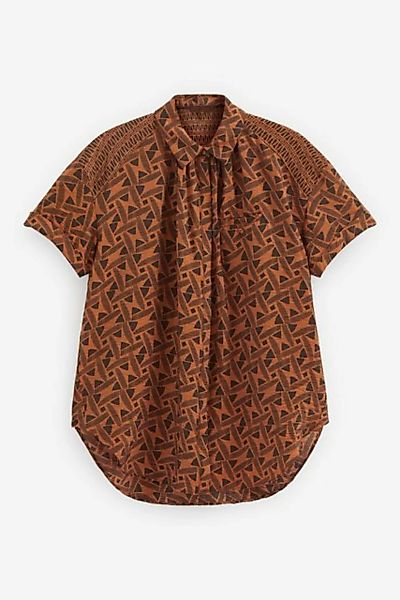 Next Kurzarmbluse Kurzarmhemd mit geknöpfter Brusttasche (1-tlg) günstig online kaufen