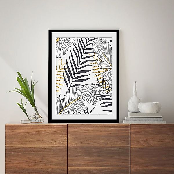queence Bild »Aneshka«, Blätter-Kunst-Pflanzen-Modern, HD Premium Poster-Dr günstig online kaufen