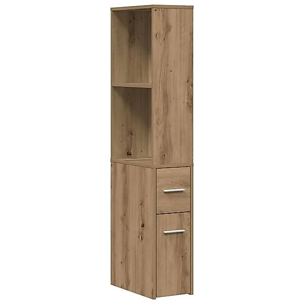 vidaXL Badschrank Schmal mit Rollen Artisan-Eiche Holzwerkstoff 855303 günstig online kaufen