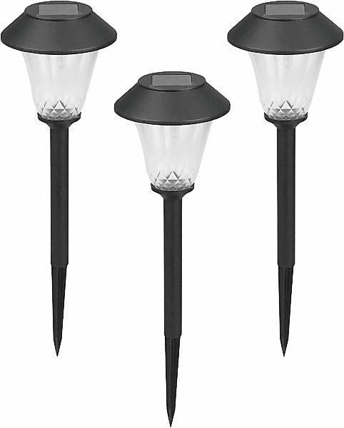 LUXFORM Gartenleuchte "Solar-Gartenlampe - St. Tropez - 3 Stück - 5 Lumen" günstig online kaufen