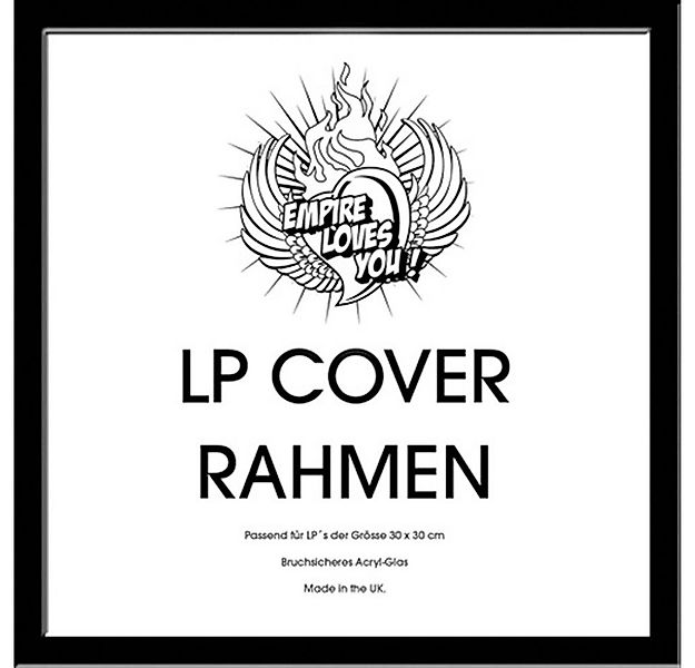 Bilderrahmen LP Plattencover Rahmen - Wechselrahmen - schwarz - innen 31,5x günstig online kaufen