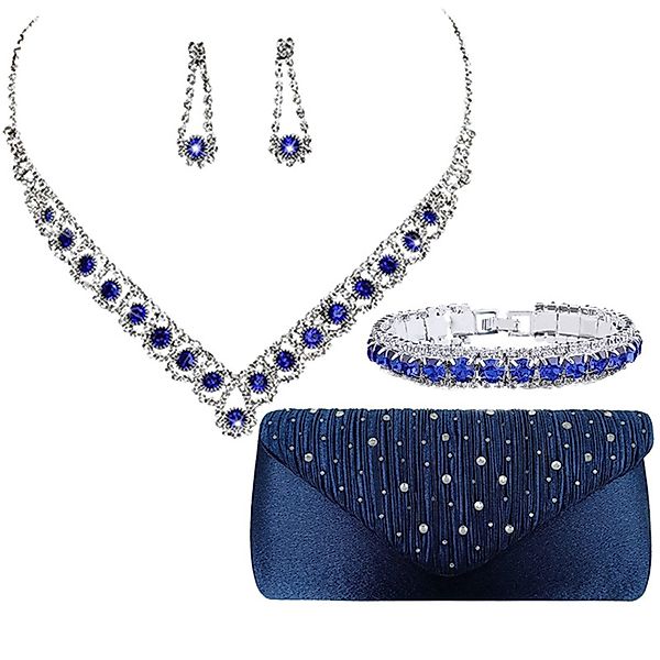 ibettertec Schmuckset Damen Glitzer Clutch Strass günstig online kaufen