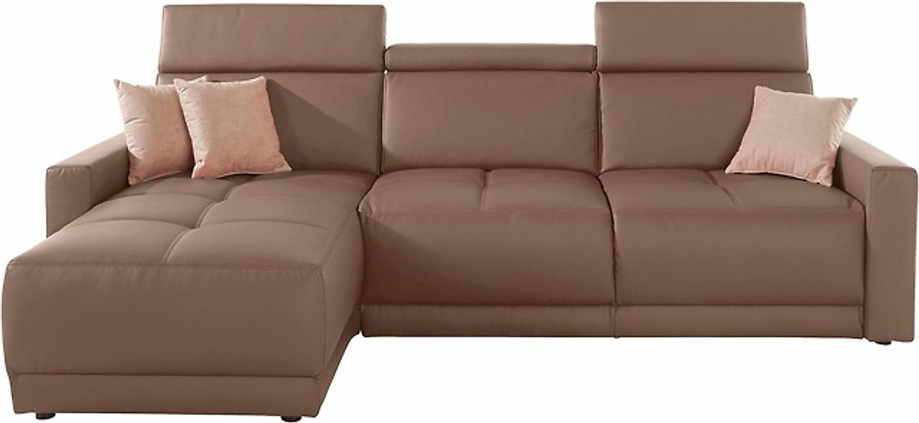 DOMO collection Ecksofa »Ava mit moderner Sitzheftung & toller Doppelnaht, günstig online kaufen