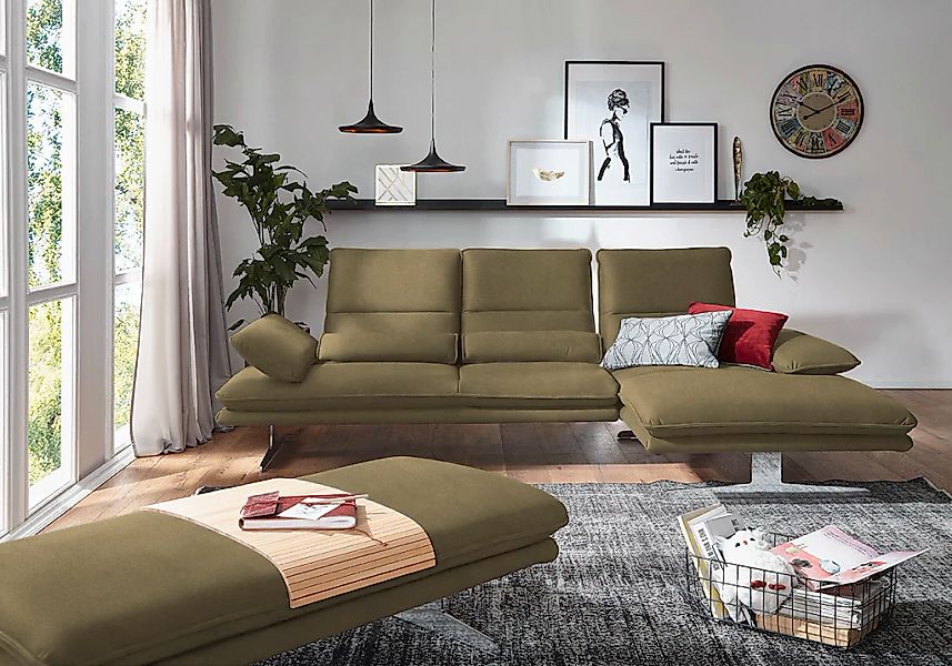 W.SCHILLIG Ecksofa "broadway, Designsofa mit tollem Sitzkomfort, L-Form", S günstig online kaufen