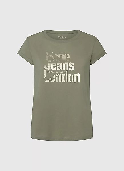 Pepe Jeans T-Shirt ENOLA mit metallischem Logoprint günstig online kaufen