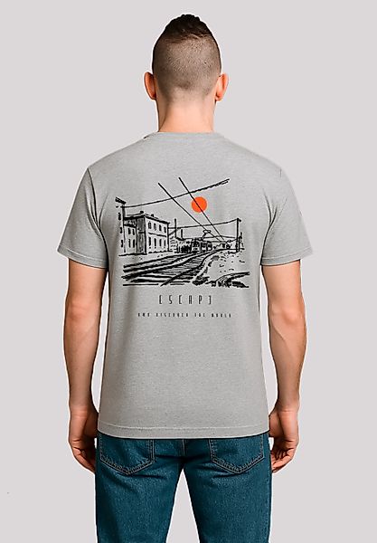 F4NT4STIC T-Shirt "Escape Discover the World Town Train Station", Premium Q günstig online kaufen