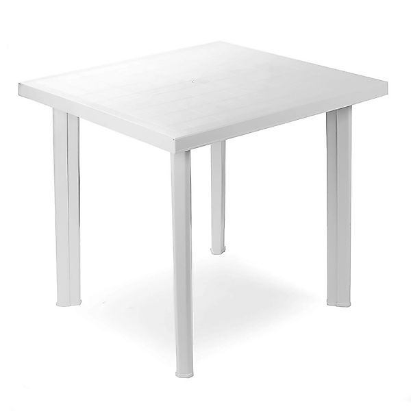 Mojawo Bistrotisch Kunststoff 80x75cm WEISS ECKIG Balkontisch Gartentisch T günstig online kaufen