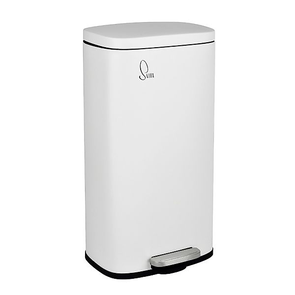 Svita TQ30 Mülleimer 30L Treteimer Abfallbehälter Softclose Deckel Weiß günstig online kaufen