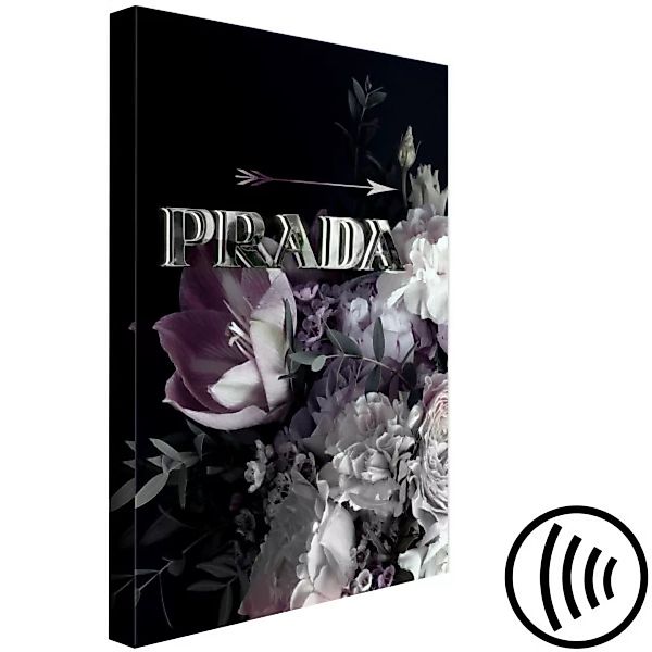 Leinwandbild Prada in Flowers (1 Part) Vertical XXL günstig online kaufen