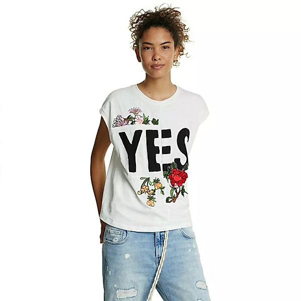 Desigual Yes Kurzärmeliges T-shirt XS White günstig online kaufen