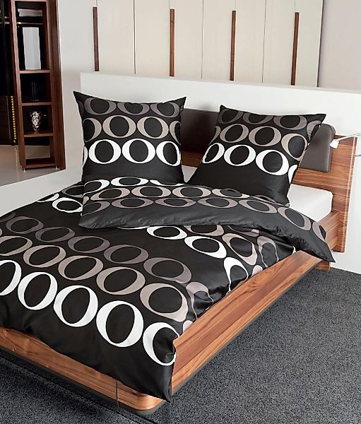 Janine Bettwäsche "Riback" 2 Stk. tlg. mit in Streifen angeordneten Ringen günstig online kaufen