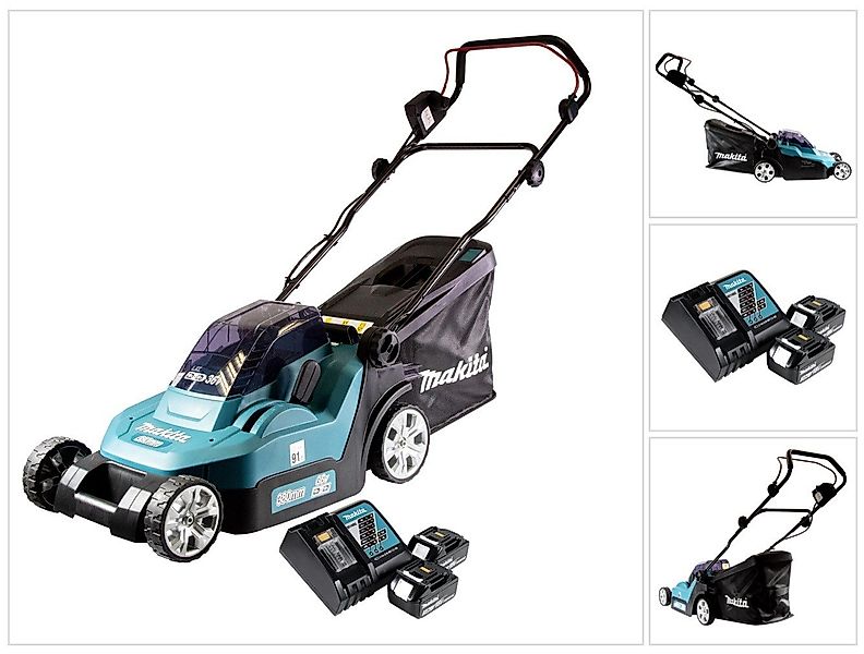 Makita Akkurasenmäher DLM 382 RF2 Akku Rasenmäher 36 V (2x 18 V) 38 cm 40 l günstig online kaufen
