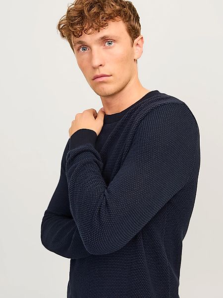 Jack & Jones Herren Rundhals Strickpullover JJEGLOBE KNIT CREW NECK - Regul günstig online kaufen