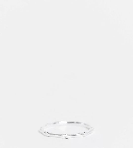 ASOS DESIGN – Ring aus Sterlingsilber mit zartem Bambus-Design günstig online kaufen