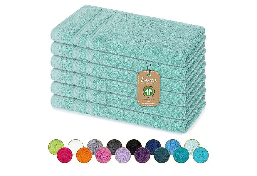 Lavea Gästehandtuch Bali Gästetücher 30x50 cm, Weiches Bio-Baumwollfrottee günstig online kaufen